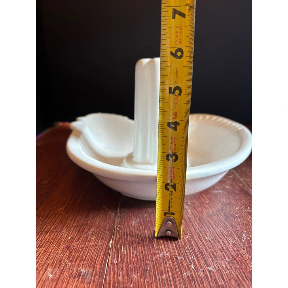 TCM White Ceramic Chicken Roaster Hen Shaped Vertical Poultry Baker Farmhouse